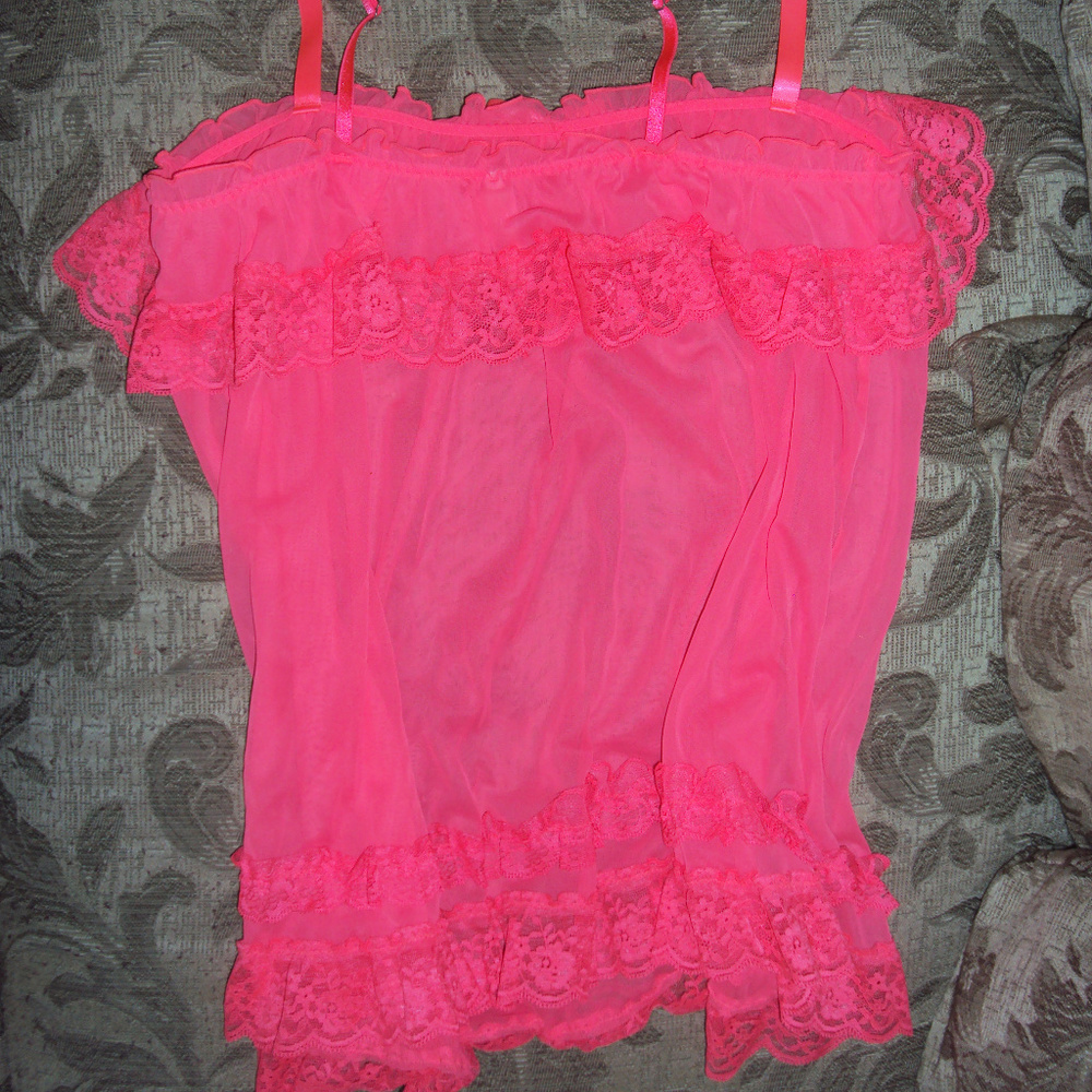 womens new bright pink vs nighty